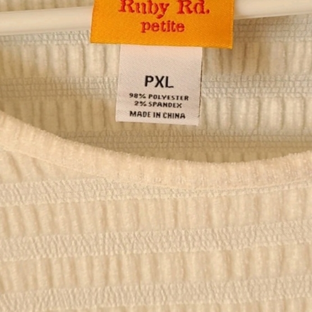 Ruby Rd. Off-White Textured Blouse - image 2